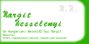 margit wesselenyi business card